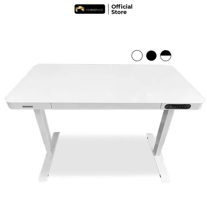 ส่งฟรี…!!DESKSPACE โต๊ะปรับระดับไฟฟ้า SMART DESK รุ่นท็อปกระจกรีโมท