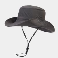 【CC】Quick Drying Bucket Hat Unisex Outdoor Hiking Mountain-climbing Fishing Sun Protection Cap Solid Panama Cap Fisherman Hat