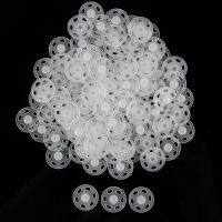 【CW】 100Pcs Plastic Invisible Round Fasteners Press Transparent Flatback Stud Sewing Accessory Crafts