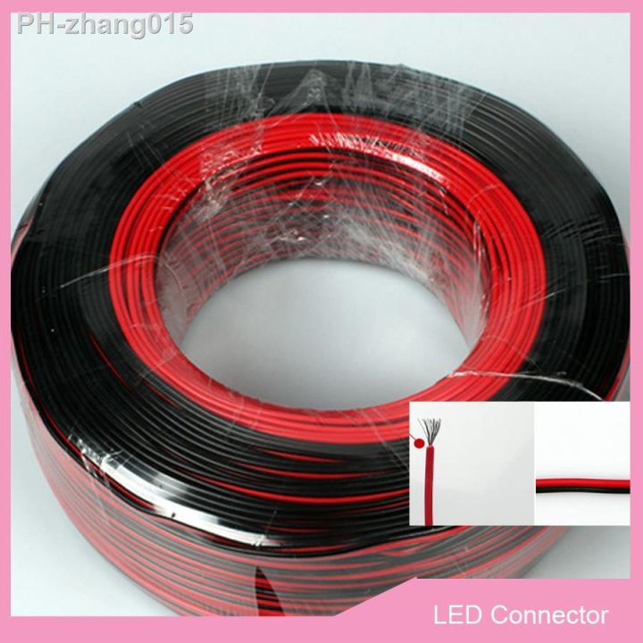 20-meters-electrical-wire-tinned-copper-2-pin-insulated-pvc-extension-led-strip-cable-red-black-wire-electric-extend-cord