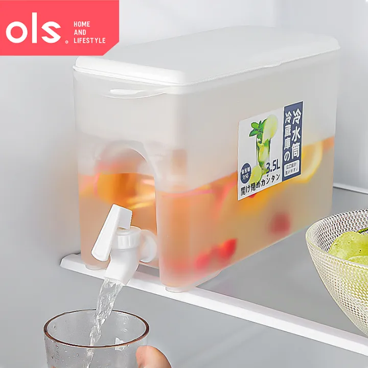 OLS Water Pitcher Dispenser Refrigerator Beverage Container Airtight