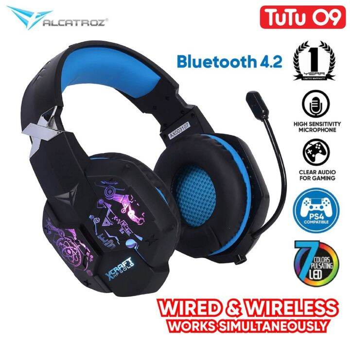Alcatroz X Craft HP Gold Series Bluetooth Wireless Gaming Headphones
