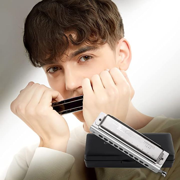 swan-1040-chromatic-harmonica-key-of-c-professional-musical-instrument