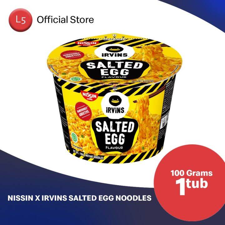 Nissin X Irvins Salted Egg Flavored Instant Noodles 100g | Lazada PH