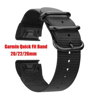 กีฬาทอนาฬิกาไนลอนสำหรับผู้เบิกทางGarmin Fenix 5 5X 5Sติดตั้งสายนาฬิกาโลหะแฟชั่น20มม.22มม.26มม.