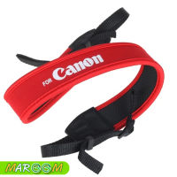 สายคล้องกล้อง สายคล้องคอ CAMERA NECK STRAP FOR CANON RED (โลโก้ขาว)