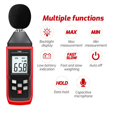 TASI TA8151 Digital Sound Level Meter SLM ครัวเรือนเครื่องวัดเสียง Professional High-Precision เครื่องวัดเสียงมือถือเครื่องตรวจจับเสียงจอแสดงค่าเดซิเบล30-130dB อะคูสติกอุปกรณ์วัด