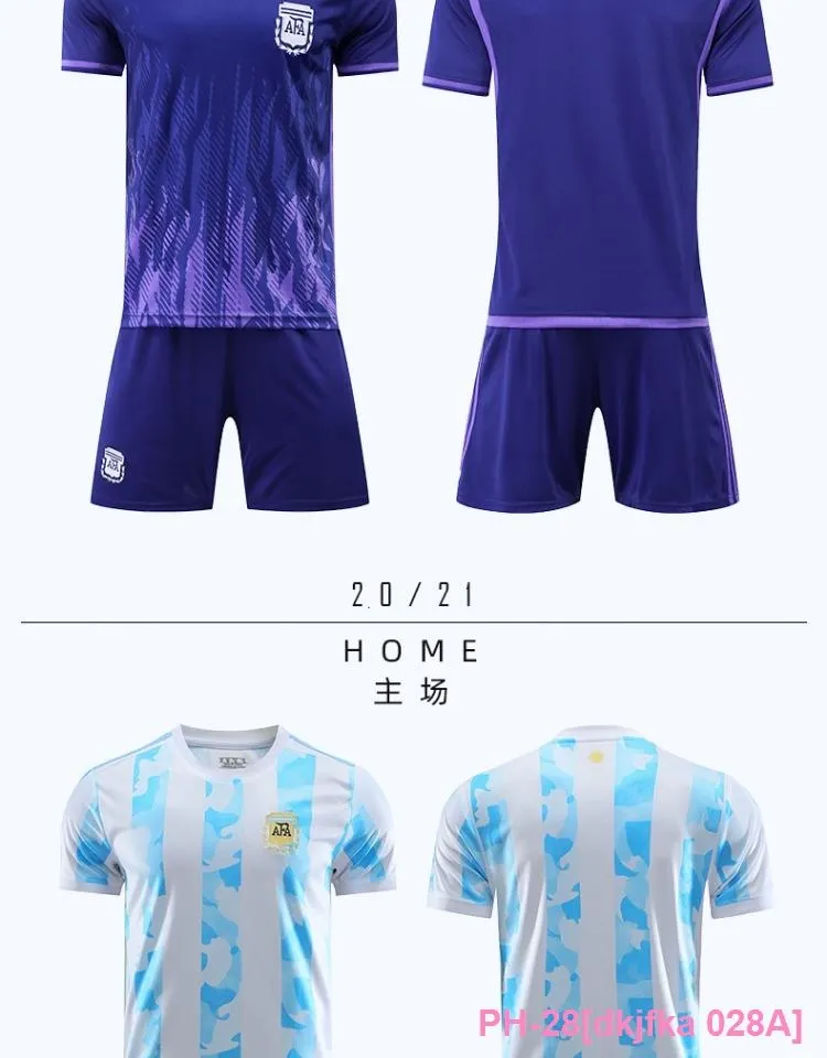 2022 Argentina - Messi home and away kits (crest 2 stars) - ADMC LLC