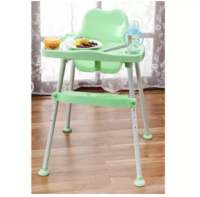 High Chair เก้าอี้หัดนั่งรับประทานอาหาร  ปรับระดับได้ เก้าอี้กินข้าวเด็ก เก้าอี้ทานข้าวเด็ก มีที่วางเท้า