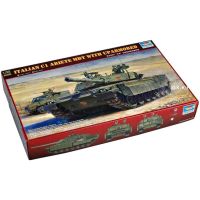 ทรัมเป็ตเตอร์00394 1/35 C1จากอิตาลี MBT W/ Uparmored รถถังประจัญบานหลักของขวัญสำหรับเด็กของเล่นชุดประกอบโมเดลประกอบพลาสติก