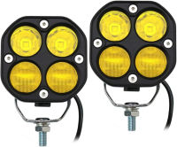 STDYSUN LED Combo Yellow Ditch Lights Pod Lights Driving Fog Lights 2Pcs 3Inch 40W Waterproof Offroad Driving Lights Work Auxiliary Lights Fit for Auto Car Truck ATV UTV Boat Golf Motorcycle