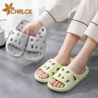 CHRLCK Hollow Bathroom Home Slippers Women Fashion Soft Sole EVA Slides Men Sandals Summer Non-slip Flip Flops Beach Sandals