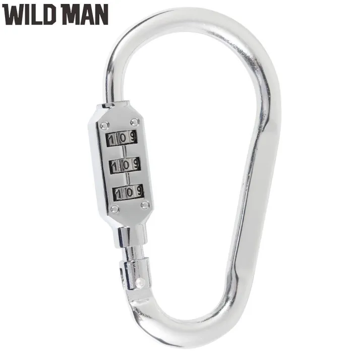 (Ready) Antitheft Carabiner Padlock 3 Dial Digit Password Lock