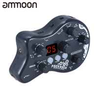 Ammoon PockRock กีตาร์แบบพกพา Multi-Effects Processor Effect Pedal 15 Effect Types 40 Drum Rhythms Tuning Function With Power Adapter