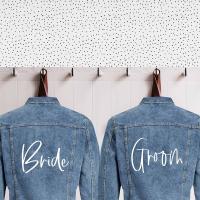 【YF】 Bride groom Transfer Iron on Decal for Newlywed Just married wedding travel bridal shower denim Jacket