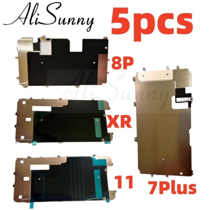 alisunny-5pcs-metal-backplate-shield-สําหรับ-iphone-7-8-6s-plus-xr-11-lcd-แผ่นหลังชิ้นส่วนอะไหล่ด้านใน