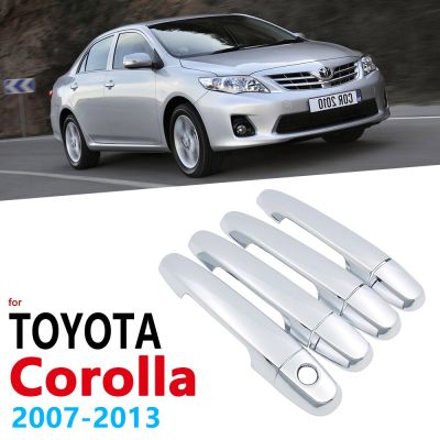 Chrome จับฝาครอบ Trim สำหรับ Toyota Corolla E140 E150 2007 ~ 2013อุปกรณ์เสริมสติกเกอร์รถจัดแต่งทรงผม2008 2009 2010 2011 2012