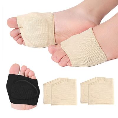♕ 1 Pair Metatarsal Sleeve Pads Half Toe Bunion Sole Forefoot Gel Pads Cushion Half Sock Supports Prevent Calluses Blisters