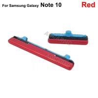 Aocarmo อะไหล่ Samsung Galaxy Note 10 Plus กุญแจปุ่มปรับระดับเสียงด้านข้างพลังงานสีดำ/สีเงิน/ชมพู/แดง