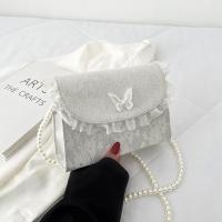 Retro Crossbody Bags for Women Vintage Lace Pearl Chain Ladies Small Square Shoulder Bag Female Clutch Purse Handbags Messenger