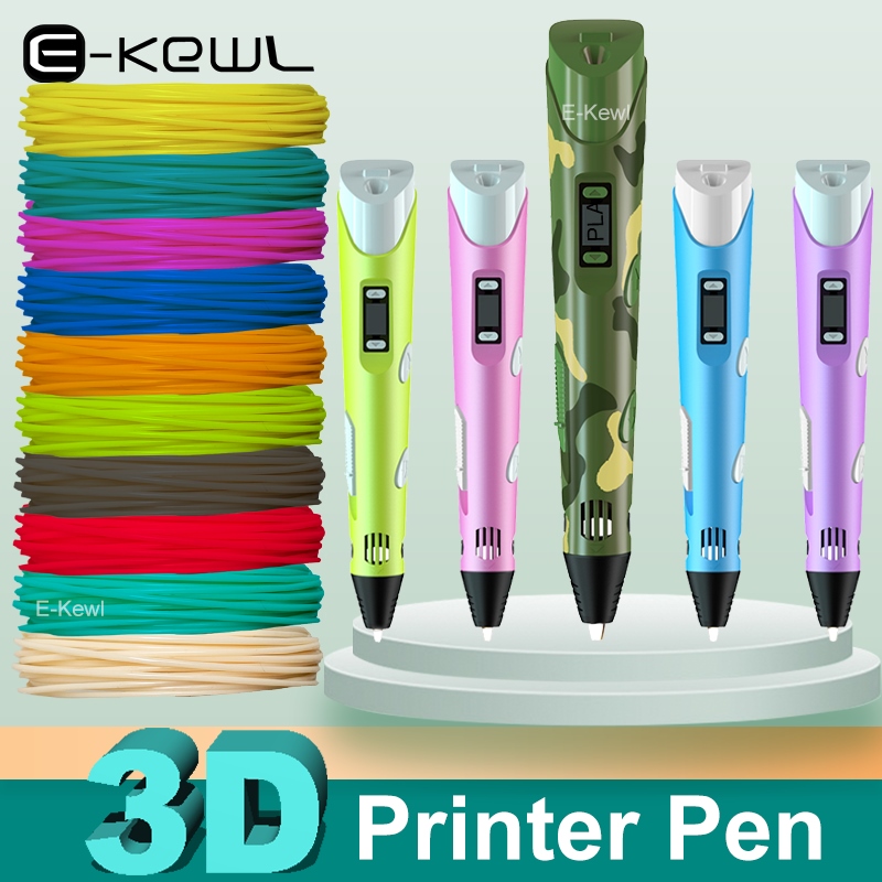 Low Temperature Control Speed Printing Control by ChenFec 3D Pen 3D Printer with PLA Filament Refills 15 Colors 226 Feet+3D Drawing Stencils for Kids Adults Arts Crafts Model DIY 