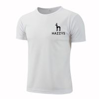 เสื้อ HAZZYS 2023สำหรับผู้ชายเสื้อยืดแขนสั้นผ้าฝ้ายแบรนด์ดูดซับเหงื่อธุรกิจของผู้ชายเสื้อยืด M-4XL