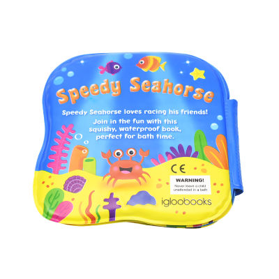 Quick seahorse early education baby cant tear English toy book 0-3 years old Soft Bath Book Childrens original English book