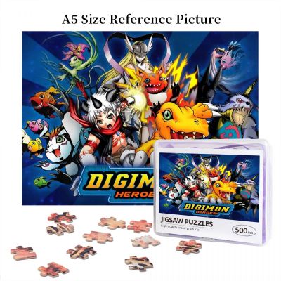 Digimon (1) Wooden Jigsaw Puzzle 500 Pieces Educational Toy Painting Art Decor Decompression toys 500pcs