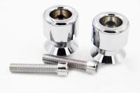 Aftermarket free shipping motorcycle parts Swingarm Spools for Kawasaki Ninja 250 ZZR600 650R Z1000 ZRX1200 ZX12R Chromed