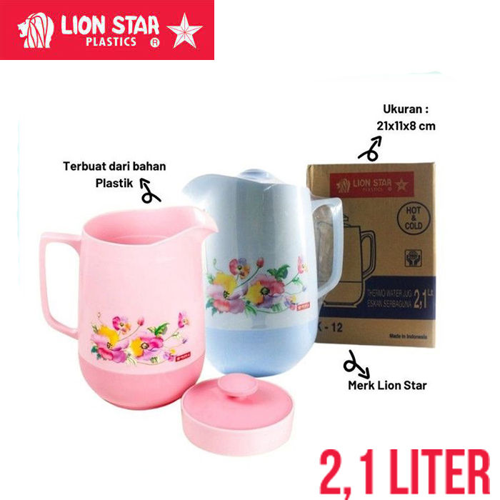 Teko Air Lion Star Eskan Kapasitas 21 Liter Biru Atau Pink Water Jug Teko Eskan Serbaguna 4564