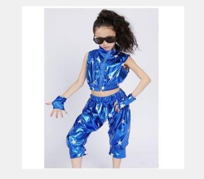 ▲▪▫ 1set/lot Dance Boy and Girls Stage Dance Clothing Set Child Kids Hip Hop Performance Pants and top Jazz Dance Costumes
