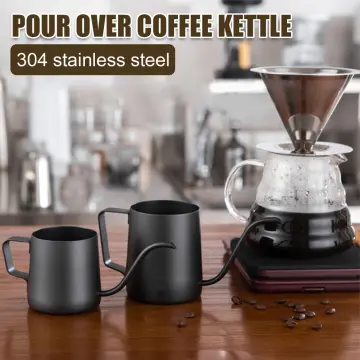 1pc 304 Stainless Steel Long Spout Coffee Pour Over Kettle With