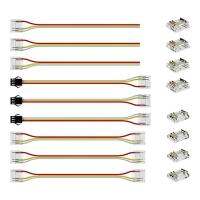 12mm Connectors Strip Light 3-Pin Solderless Terminal Connection Set Strip to WireConnector