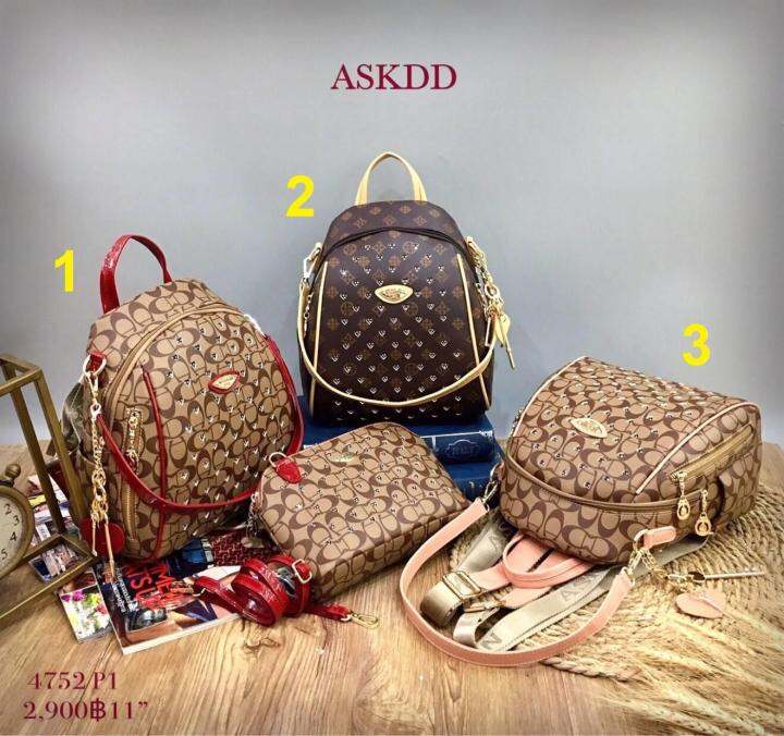 Aisikadan กระเป๋าเป้ 2 ทรง set 2 ใบ NO. 3 Lazada.co.th