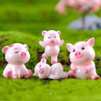 4 ชิ้นหมู Mini Miniature Figurine Fairy Garden ตกแต่งตุ๊กตา Micro Landscape Kawaii อุปกรณ์เสริม-gnxfnxfhnxfnxff