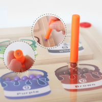 เด็ก Montessori Sorting ของเล่นแม่เหล็กดูดสี Sort Counting Board เกมไม้ Fine Motor Training ของเล่นเพื่อการศึกษา