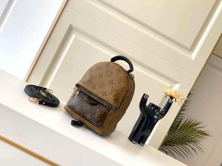 LOUIS VUITTON Palm Springs Mini Monogram Reverse Canvas Backpack Bag B