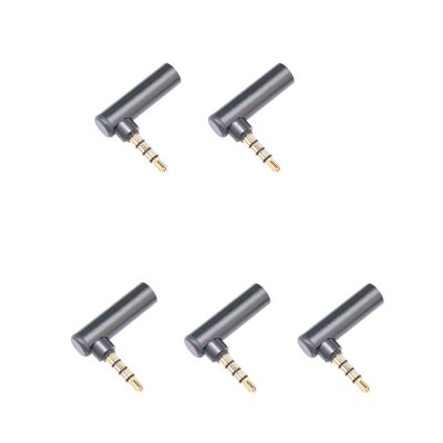 5Pcs 90 Degree Right Angled 3.5mm Male to Female Audio Converter Adapter Connector L Type Stereo Microphone Jack Plug