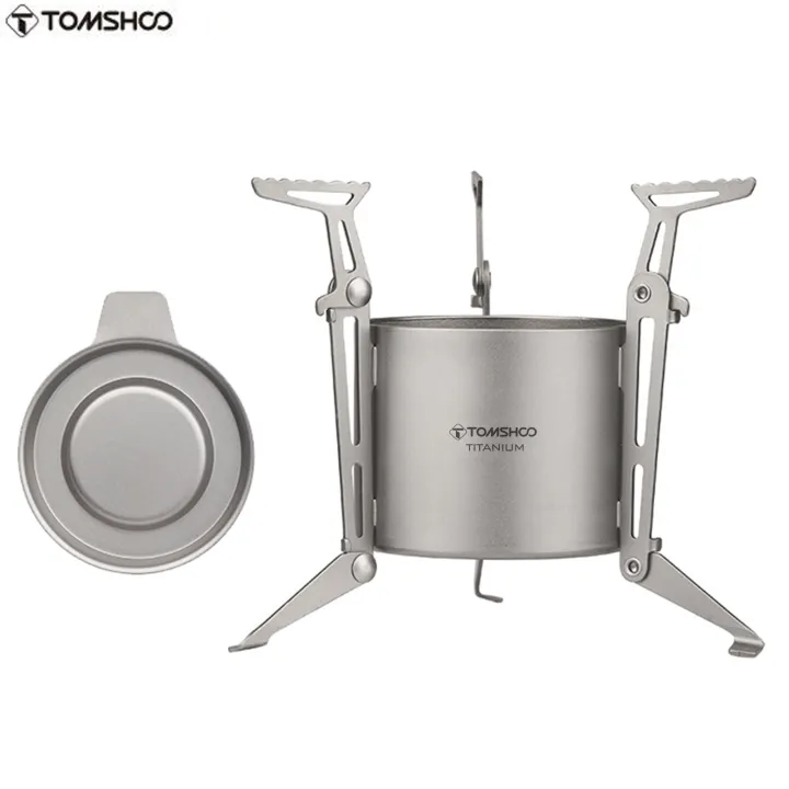 TOMSHOO Titanium Alcohol Stove with Lid Foldable Legs and Pot Supports for  Camping Hiking Backpacking Outdoor Cooking Stove | Lazada PH