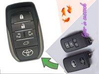 ดัดแปลง Toyota ALPARD Keyless เคสเพื่อปรับเปลี่ยน TOYOTA ALPHARD VELLFIRE ฟอร์จูนฯลฯ4ปุ่มกล่องใส่สมาร์ทคีย์-มีความสุข