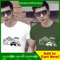 MARUHOOL เสื้อยืดแขนสั้น Jeep,เสื้อยืดหลวมและอเนกประสงค์ผู้ชายเสื้อยืดใหม่เสื้อผ้าทำงานอินเทรนด์เสื้อสำหรับผู้ชายฤดูร้อน