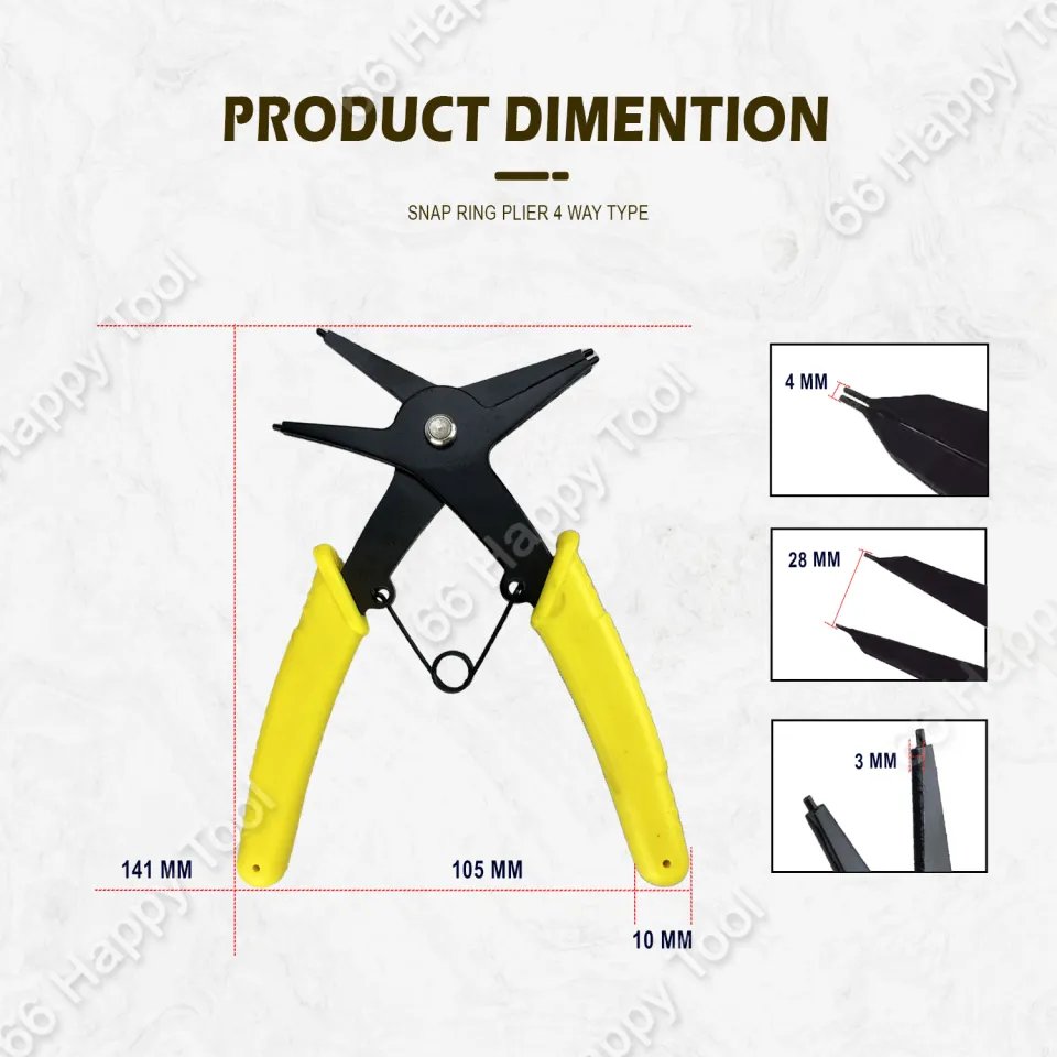 Circlip Plier Snap Ring Removal Tool Dual Purpose Circlip Pliers