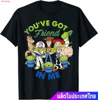 สไตล์ใหม่ Running เสื้อยืดแขนสั้น Disney Pixar Toy Story Cartoon Group Shot Graphic T-Shirt T-Shirt Mens Womens T-shirts แขนสั้นTEE