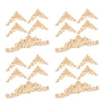 20X Wood Appliques Onlays Decorative Wood Appliques DIY Wood Appliques for Mirror Bed Door Cabinet Wardrobe Furniture