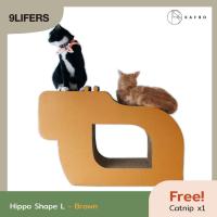 KAFBO Cat Scratching Furniture Hippo Shape L - Brown ที่ลับเล็บแมว ที่ฝนเล็บแมว ที่ข่วนเล็บแมว ที่นอนแมว บ้านแมว ของเล่นแมว คอนโดแมว กล่องแมว กล่องบ้าน