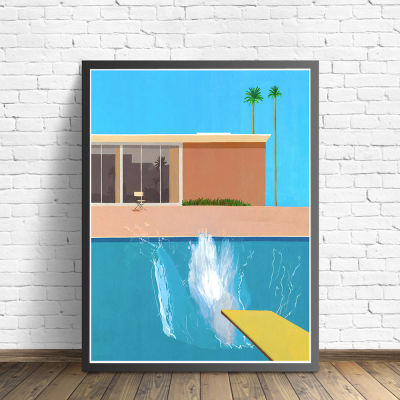 David Hockney Art Prints Exhibition Vintage Canvas Poster Abstract Artwork Painting Wall Pictures for Living Room Wall Art Decor