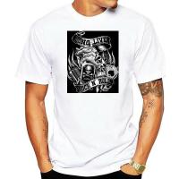 Tshirt Long Live Rock N Roll Rockabilly Hot Rod Cash King Biker Rocker Tattoos Short Sleeves Cotton T Shirt