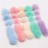 25/30/40mm Mink Pompon Fur Balls Pompoms for Ring Key Chain Shoes Hats Bags Fluffy Pom Pon DIY Hand Ornaments Crafts Accessories