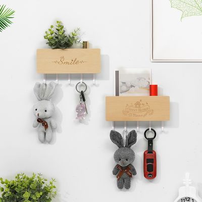 【YF】 Home Entrance Storage Rack Sundries Box Key Holder Coat Hooks Wall Shelf Decoration Accessories Clothes Hanger