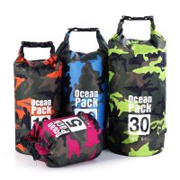 1PC 2/5/10/20/30L PVC Camouflage Waterproof Dry Bag Camo Outdoor Diving Foldable Beach Swimming Bag Rafting River Ocean Backpack